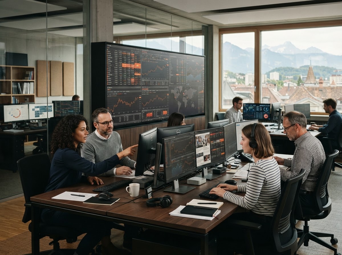 Schweizer Nachrichtenagentur AG – Arbeitsplatz mit Auswertung von Backtesting-Ergebnissen